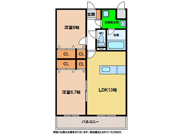 フランシーズの物件間取画像